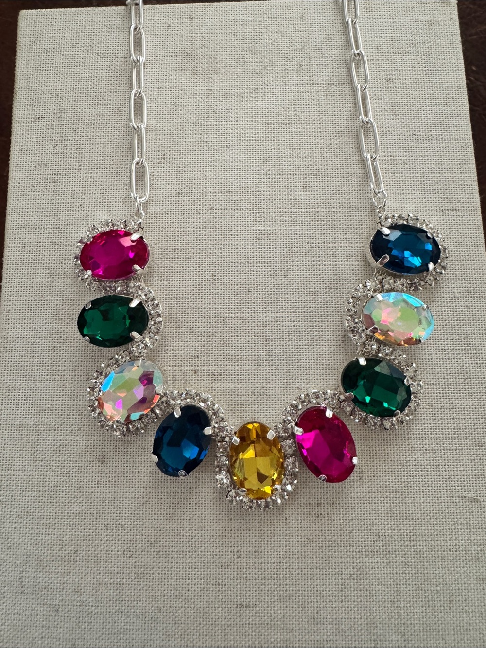 Multicolor Crystal Necklace NWOT | Statement Jewelry ATG